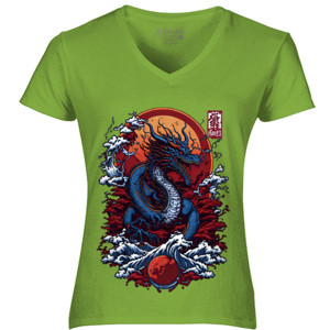 Kaos PRIA WANITA KEREN KANAGAWA DRAGON NAGA JEPANG