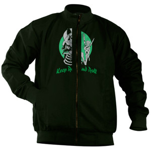 Jaket Bomber Keep Rock and Roll