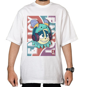 Kaos Oversize Cute monster wear headphone ENJOY