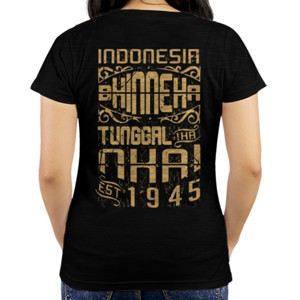 Kaos NKRI BHINNEKA TUNGGAL IKA gold back print