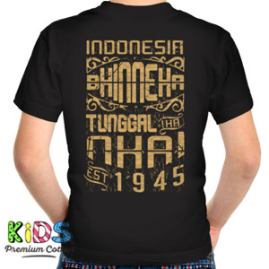 Kaos NKRI BHINNEKA TUNGGAL IKA gold back print