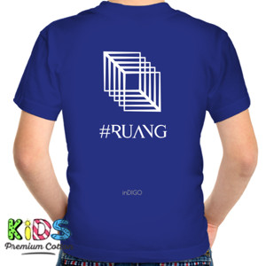 Kaos Baju Kaos Pria Biru Terang logo RUANG Kreasi