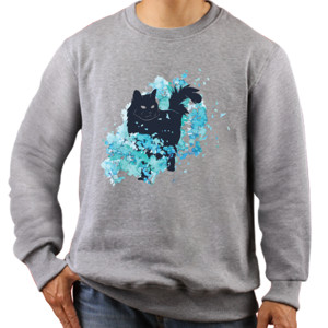 Jaket Sweater Back Cat Aura