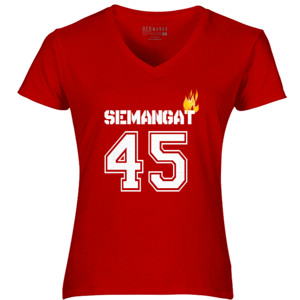 Kaos SEMANGAT 45 TULISAN PUTIH