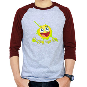 Kaos Raglan Kaos Happy