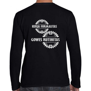 Kaos Sepeda Gowes Rutinitas (Design Belakang)