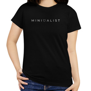 Kaos MINIMALIST WANITA HITAM BY CUTEGIFT