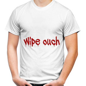 Kaos wipe ouch red print