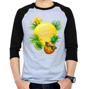 Kaos Raglan Sweater Pria Best Summer Ever