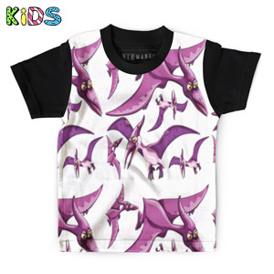 Kaos Anak Full-Print  kaos fullprint dinosaurs cartoon pattern