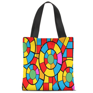 Tas Tote Fullprint Lingkar Warna