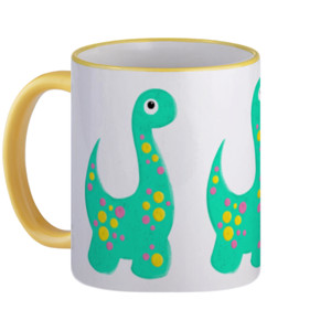 Mug Dino - Mug Gagang Warna by Co_mbro