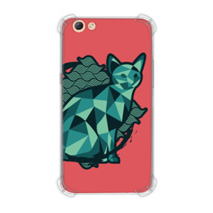 Casing HP Geometric Watery Color Cat