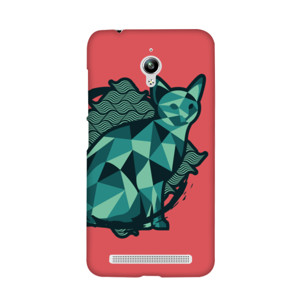Geometric Watery Color Cat Casing HP