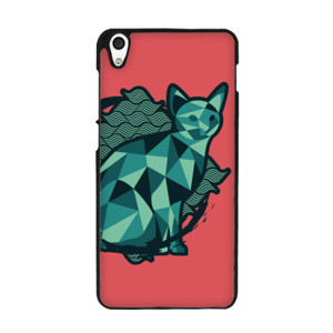 Geometric Watery Color Cat Casing HP