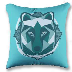 Bantal Wolf Geometric Cool Blues