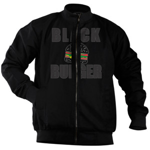 Jaket Bomber Black Burger
