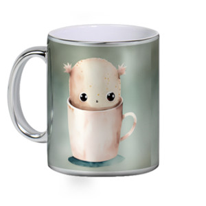 Mug Silver Cute Monster in A Mug 3