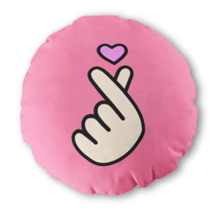 Bantal Bulat Finger Heart Korea