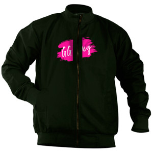 Jaket Bomber GG Honey pink logo shape #1