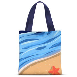 Tas Tote Fullprint tote bag cute starfish beach
