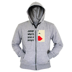 Hoodie Zipper no body perfect