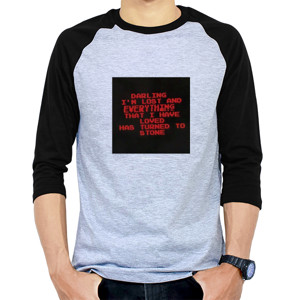 Kaos Raglan Turned Into Stone