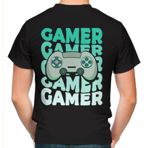 Kaos Konsol Gim Permainan Video Text