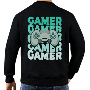Jaket Sweater Konsol Gim Permainan Video Text