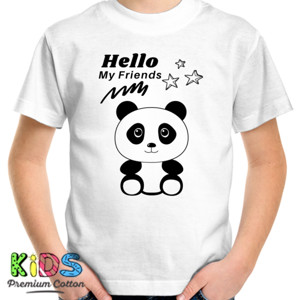 Kaos Panda hello friends