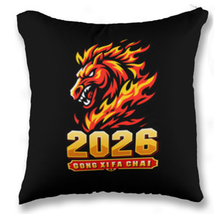 Bantal Kaos Imlek 2026 Naga Api – Gong Xi Fa Chai Unisex