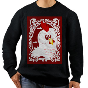 Jaket Sweater FUNNY WHITE ROOSTER