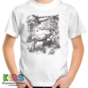 Kaos Deer Black and White