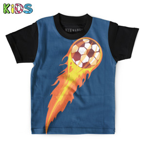 Kaos Anak Full-Print Fire Ball