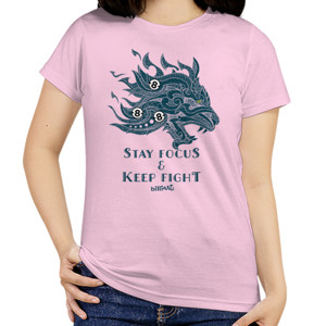 Kaos Dragon Head Stay Focus n Keep Fight Shirt