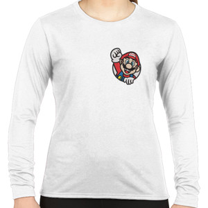 Kaos Mario Embriodery