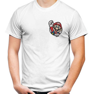 Kaos Mario Embriodery