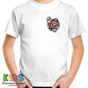 Kaos Mario Embriodery