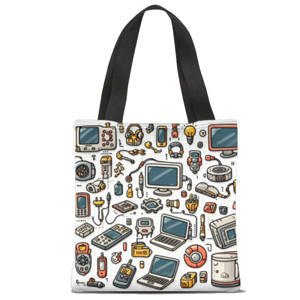 Tas Tote Fullprint Totebag electronics