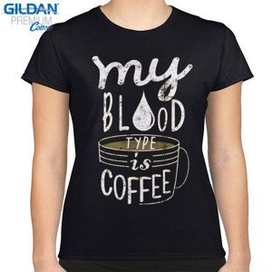 Kaos MY BLOOD TYPE IS COFFEE 3