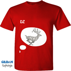 Kaos Baju Dengan Corak Kijang Pohon