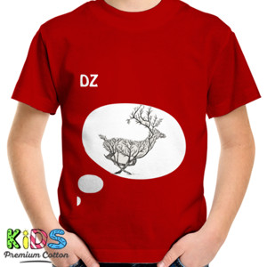 Kaos Baju Dengan Corak Kijang Pohon