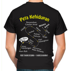Kaos Baju Kaos Peta Kehidupan