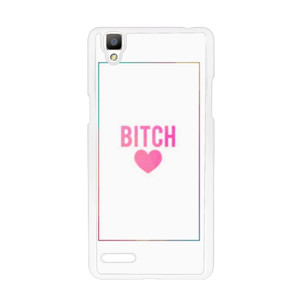 Pink Text Heart Casing HP