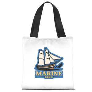 Tas Tote Fullprint Tote Bag Marine Themes