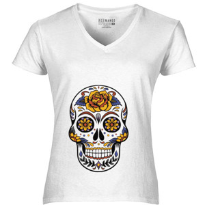 Kaos Kaos Bunga Tengkorak