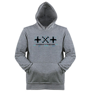 Jaket Hoodie TXT1 | TXT Logo Pixel Blue Desain 