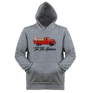 Jaket Hoodie Christmas Tree Snack Cake Red Truck - 1