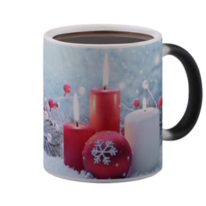 Mug Bunglon Red Candle Light Christmas