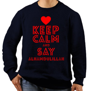 Jaket Sweater KEEP CALM AND SAY ALHAMDULILLAH
